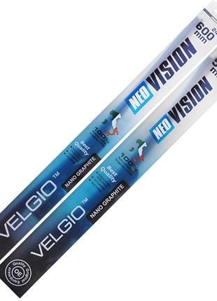 Комплект безкаркасних щіток склоочисників velgio neo vision для audi a4 2015 очищувачі скла щітки dm-11