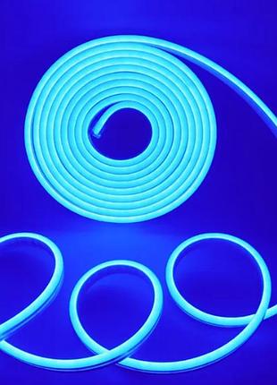 Лента силиконовая led neon синий 5м 12v-220v /0740