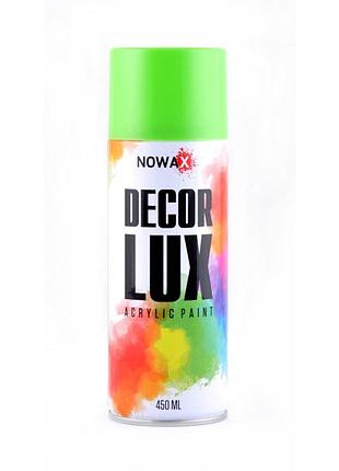Краска акриловая nowax spray 450мл светло-зеленый ral6018 для автомобилей и мотоциклов защитное покрытие dm-11