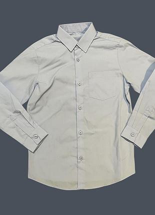 Сорочка в блакитному кольорі для хлопчика 8-9 years 128-135cm, заміри на фото