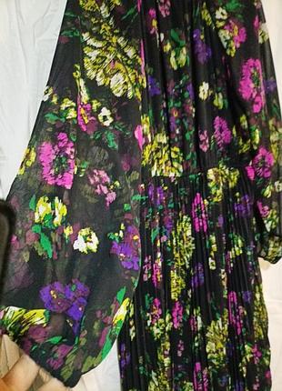 Нарядна шифонова сукня плісе на підкладці, розмір 16(48-50)