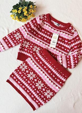 Дитячий новорічний костюм зі спідницею на 4-5 років