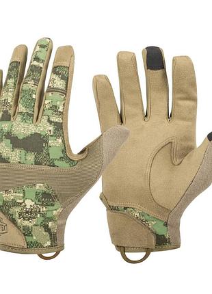 Перчатки тактические helikon-tex range tactical gloves для военных и спецслужб l, эластан, коричневый-зеленый