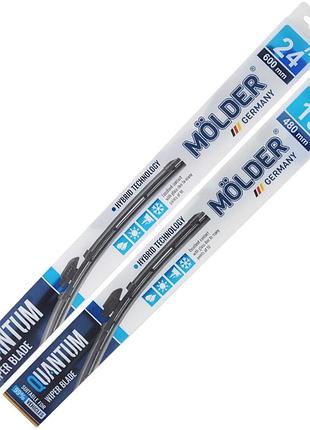 Комплект щіток склоочисників molder quantum для volkswagen passat 2011 гібридні щітки для лобового скла ve-33