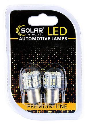 Led автолампа solar 12v s25 ba15s 50smd белая 2шт для автомобилей освещение фары светодиодные лампы dm-11