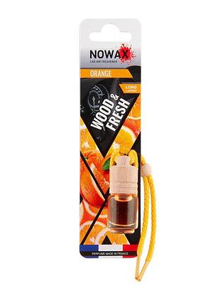Ароматизатор nowax woodfresh orange для автомобиля универсальный подвесной освежитель воздуха цитрусовый dm-11