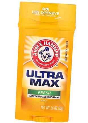 Дезодорант-антиперспирант для мужчин, ultramax solid antiperspirant deodorant, arm & hammer 73г свежесть