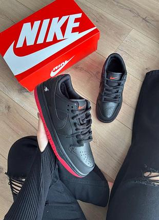 Кроссовки nike dunk low pigeon black red мех  ❄️ хутро ❄️  арт 0280