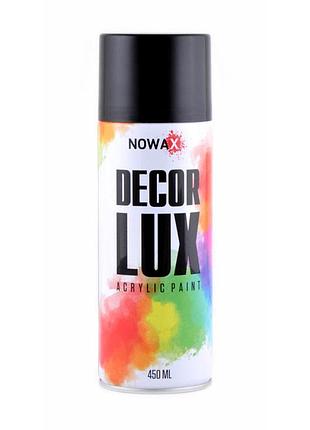Краска акриловая nowax spray 450мл черный матовый matt black для автомобилей и мотоциклов защитное покры dm-11