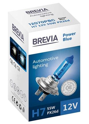 Галогенова лампа brevia h7 12v 55w px26d для автомобілів заміна штатного освітлення фара галогенова dm-11