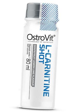 Карнитин, l-carnitine shot, ostrovit 80мл грейпфрут-лимон-лайм (02250020)