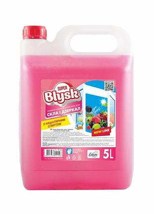 Очиститель для стекла и зеркал blysk лесная ягода 5л универсальный спрей для окон и зеркал без разводов ve-33