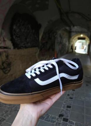 Vans old skool winter black/white/gum кеди утеплені стильний львів3 фото