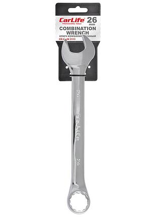 Ключ комбинированный carlife cr-v 26мм хром-ванадиевая сталь гаечный и накидной ключ для авто ve-33