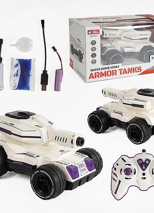 Танк на радиоуправлении 93211 (16) свет, звуки, режим демонстрации, парогенератор, стреляющая орбизами,