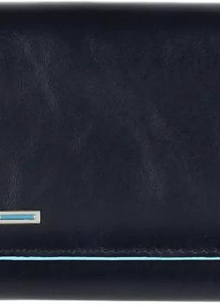 Кошелек piquadro blue square women’s wallet with rear money pocket small navy blue