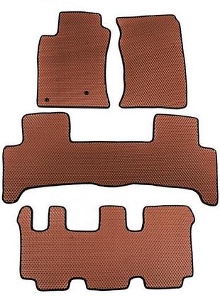 Килимки eva коричневі для lexus gx470 3 ряди гумовий килимок для салону захисту від бруду ve-33