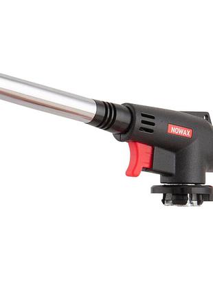 Газовая горелка nowax с пьезоподжигом на баллон сопло 13,6мм длина 74мм для кемпинга туристическая горел dm-11