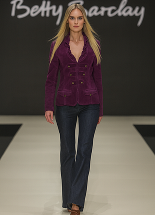 Стильный фиолетовый жакет betty barclay в гусарском стиле (тренд)