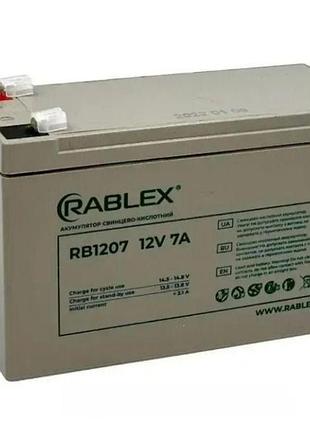 Аккумуляторная батарея rablex 12v 7ah (rb1207), свинцово-кислотная (sla)