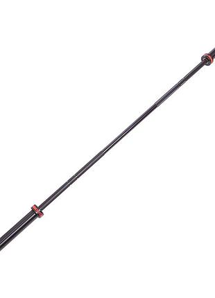 Гриф для штанги олімпійський прямий для пауерліфтингу ta-7240 чорний (58363102), zelart