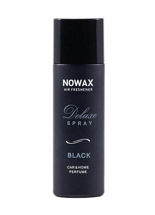 Ароматизатор повітря nowax deluxe spray black 50ml спрей для автомобіля квартири офісу освіжувач повітря ve-33