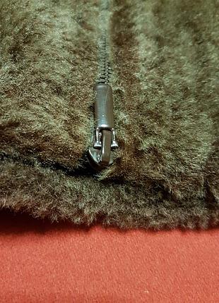 Натуральний кожушок дублянка з овчини з хутряним коміром9 фото