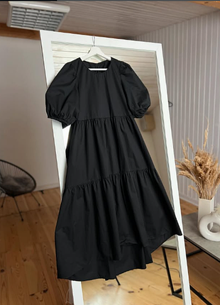 Хлопковое миди платье zara