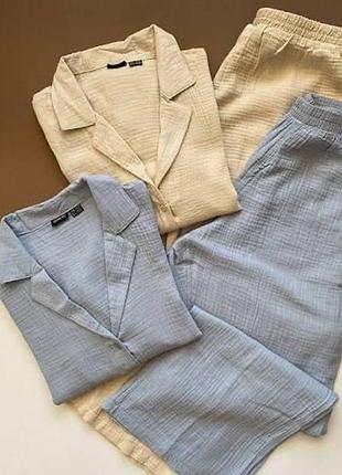 Новая женская пижама муслиновая бежевая esmara нова жіноча піжама муслінова  100% котон