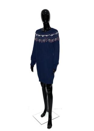 Тёплое платье свитер с красивой отделкой по груди tommy hilfiger