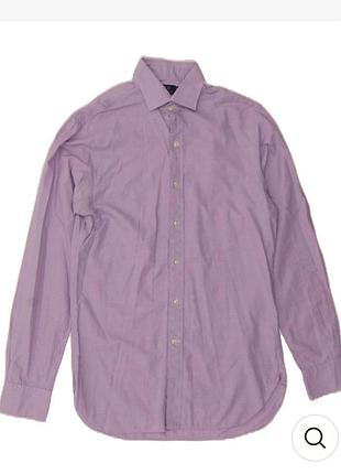 Сорочка ralf loren лавандового кольору в карту. довжина 76 см, ширина 114 см.
