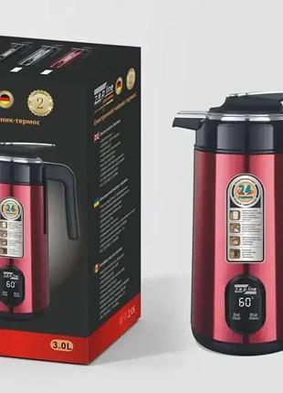 Электрический чайник термос 3l 2200вт zepline zp123 с показателями температуры