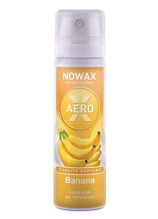 Ароматизатор nowax x aero banana 75ml спрей для автомобиля и дома фруктовый освежитель воздуха ve-33
