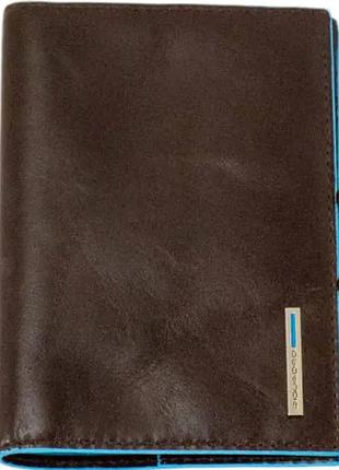 Обложка для паспорта piquadro blue square passport holder cognac
