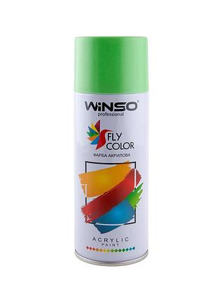 Фарба акрилова winso spray 450мл салатово-зелений light green для металу та дерева швидковисихаюча спрей ve-33