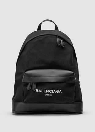 Сумка жіноча balenciaga everyday backpack black tetile 38 х 37 х 11.5 текстиль чорна трендова