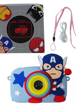 Уценка. фотоаппарат детский "супергерои: капитан америка" не работает экран (xl-x800g1)