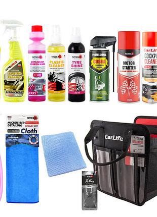 Подарочный набор по уходу за машиной nowax carlife для легковых автомобилей средства для ухода за авто н ve-33