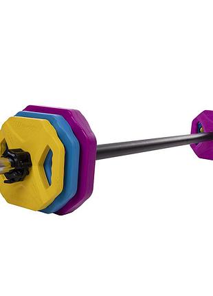 Штанга для фитнеса (фитнес памп) fi-2692 20кг черный (58593002), mdbuddy