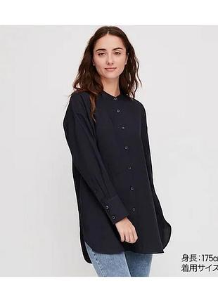 Uniqlo long sleeve tunic  женская длинная рубашка-туника