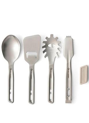 Набор кухонных принадлежностей sea to summit detour stainless steel utensil set, 4 предмета, для отдыха на