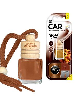 Ароматизатор aroma car wood fire 6ml для автомобіля дерев'яний освіжувач повітря ароматизатор для машини dm-11