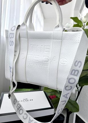 Сумка женская марк джейкобс шопер белый marc jacobs tote bag большой