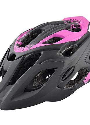 Велосипедний шолом grey's l чорно-фіолетовий матовий захисний шолом для велоспорту самокату роликових ко dm-11