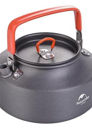 Туристический чайник naturehike nh17c020-h алюминиевый 1,1л серый для кемпинга и путешествий кипятильник dm-11