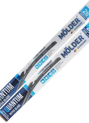 Комплект щіток склоочисників molder quantum для skoda kodiaq 2023 гібридні щітки для автомобіля очищення ve-33