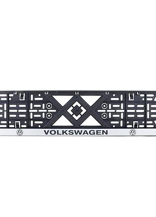 Рамка номерного знака bi-plast volkswagen 3926 30 00 10 крепление для авто универсальная защита от повре ve-33