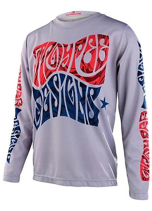 Велоджерсі дитяче tld young flowline ls jersey tripper для велосипедистів, спорту та міста s, світло-сірий xl, світло-сірий
