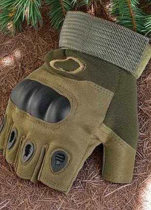 Тактичні рукавички без пальців олива 104 . розмір xxl