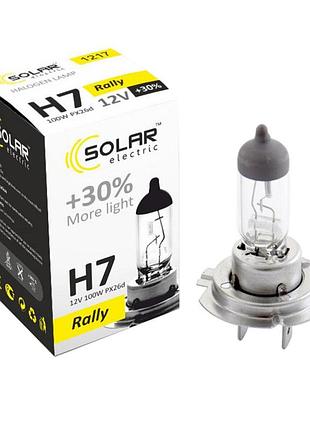 Галогенова лампа solar h7 12v 100w px26d для авто фари освітлення головного світла протитуманні фари dm-11